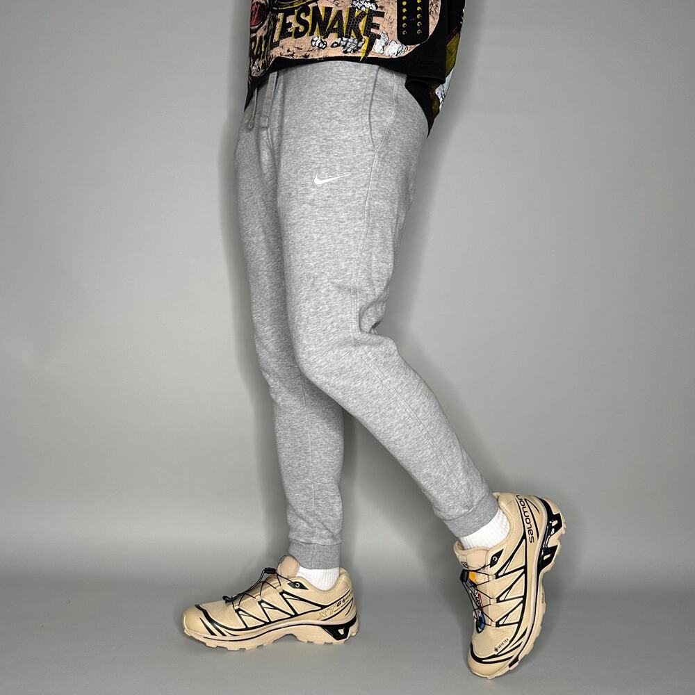 Vintage Y2K Nike Sweatpants Mens S Grey White Swoosh Cotton Joggers
